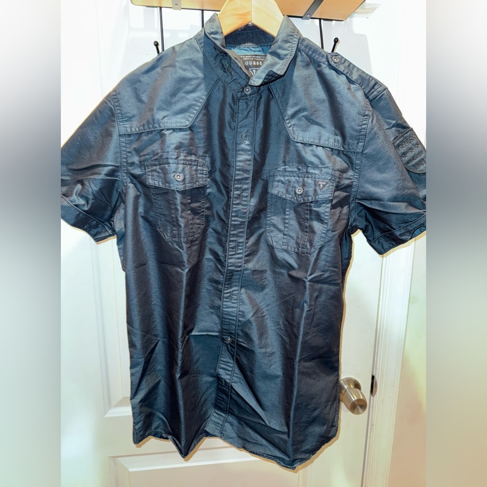 Guess Dark Gray Embroidered Shirt
